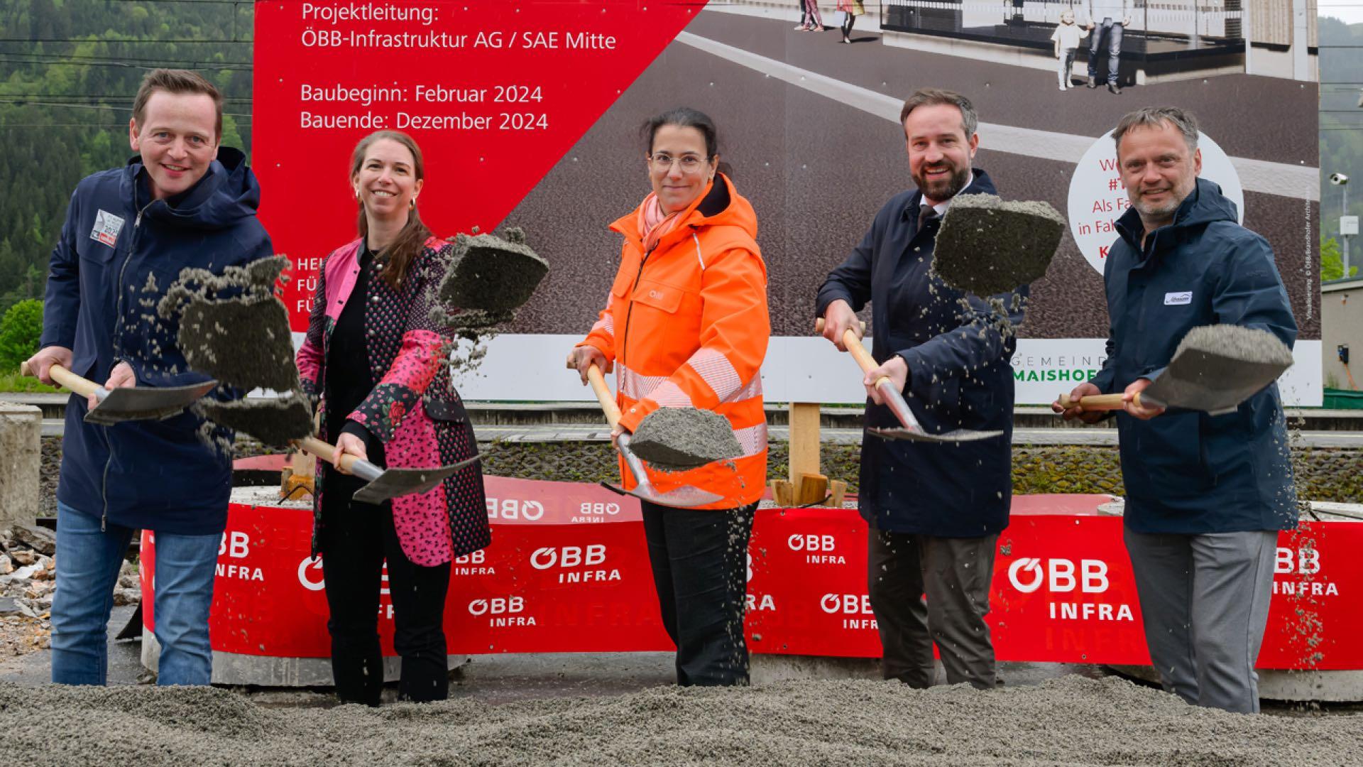 Bahnhof Maishofen: Spatenstich für Modernisierung