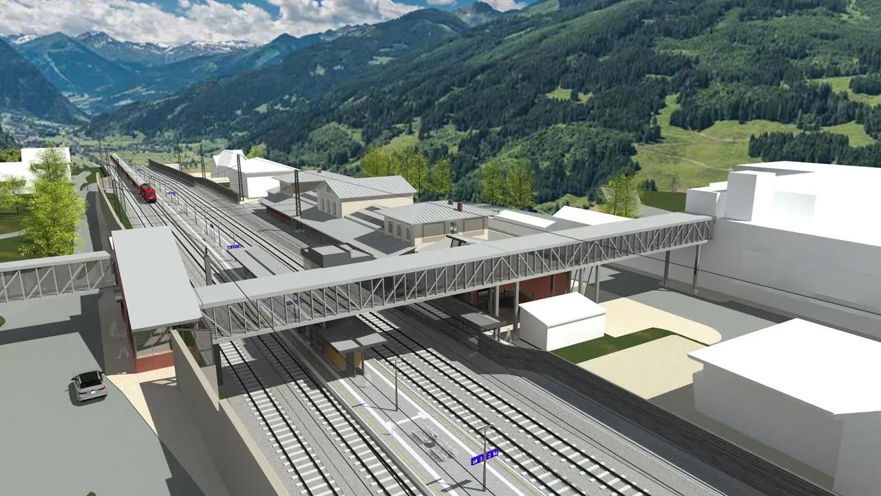 Neue Bahnhöfe im Gasteinertal Poster