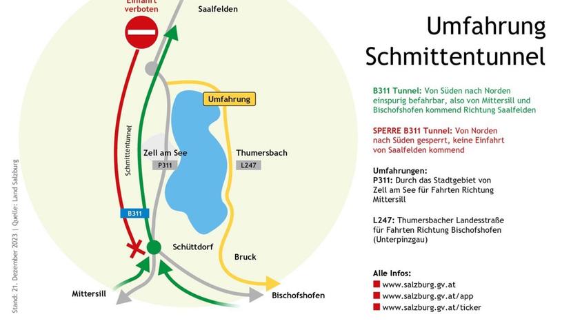 Schmittentunnel ab 21. Dezember einspurig befahrbar