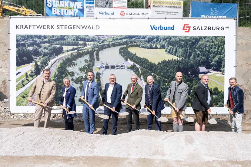 Spatenstich für Salzach-Kraftwerk Stegenwald