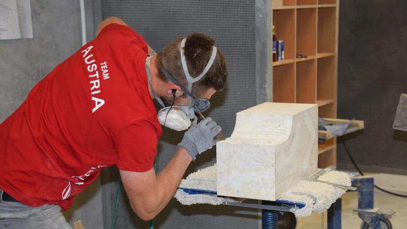 Trainingslager für EuroSkills-Steinmetze in Wals