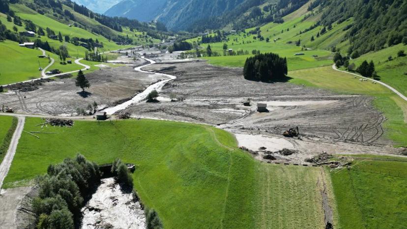 Schutzdamm verhindert Katastrophe in Rauris