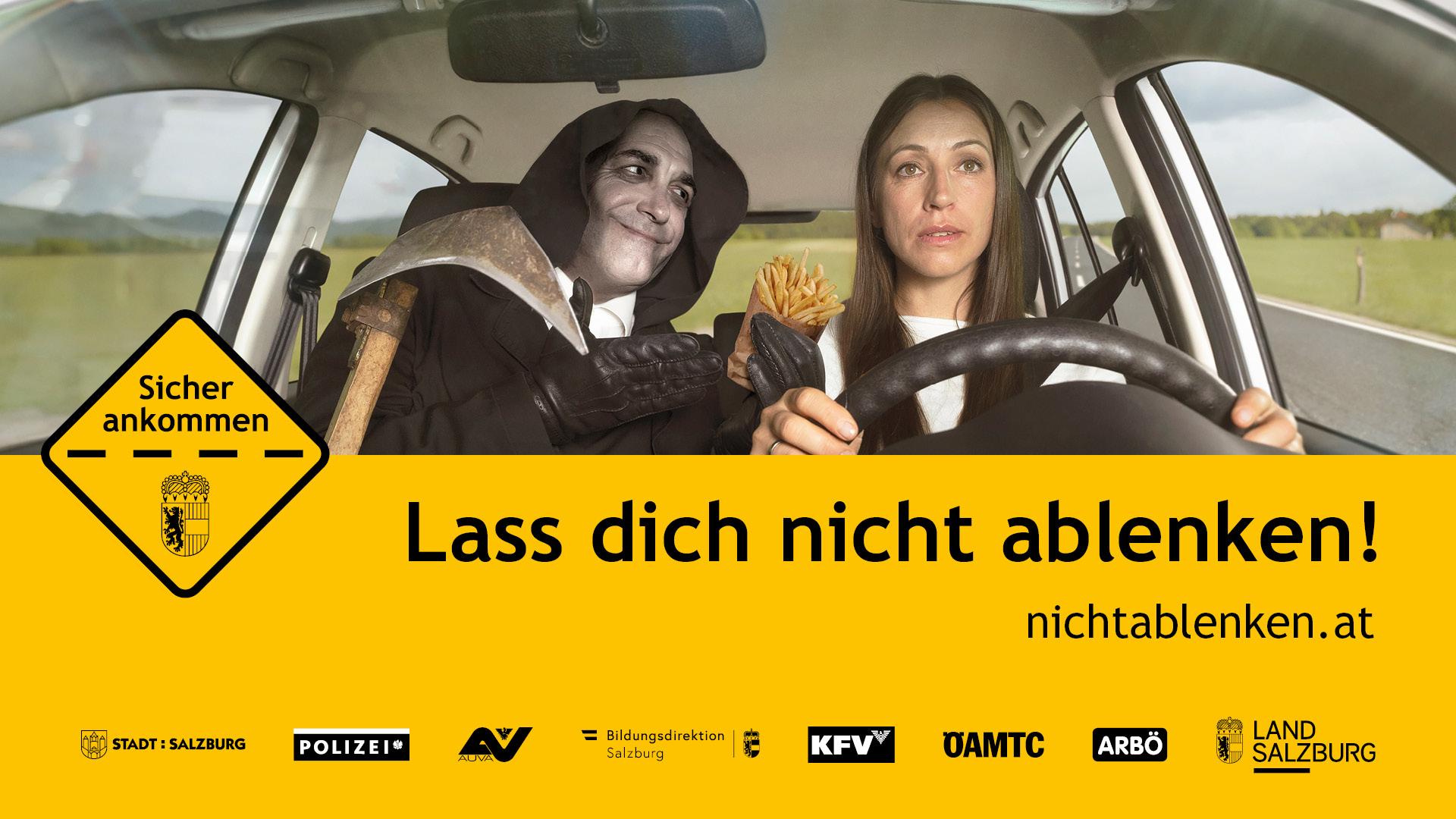 Verkehrssicherheitskampagne: "Lass dich nicht ablenken!"