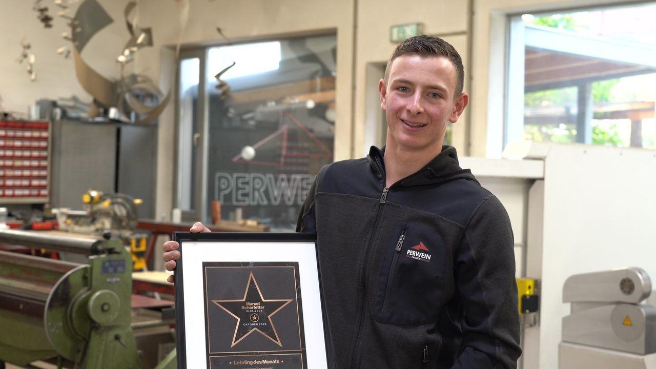 Marcel Scharfetter: Lehrling des Monats Oktober 2025 Poster