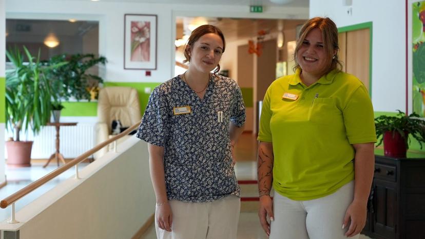 Pflegekampagne Das ist stark: Anna Vötterl und Paula Fellner 