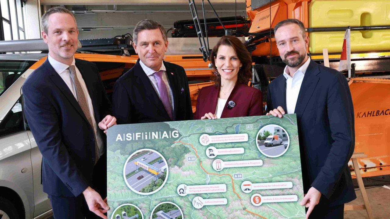 Maßnahmenpaket gegen Stau auf der Tauernautobahn Poster