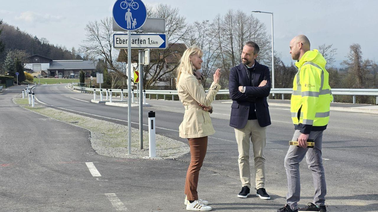Der neue Geh- und Radweg in Nußdorf ist fertig Poster