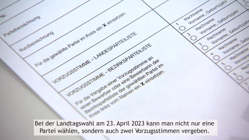 Landtagswahl 2023: So geht es mit der Vorzusstimme