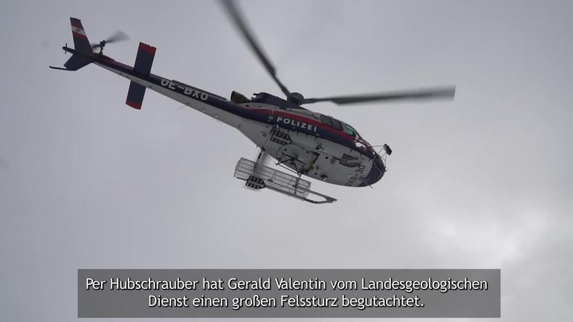 Landesgeloge untersucht Felssturz am Birnhorn